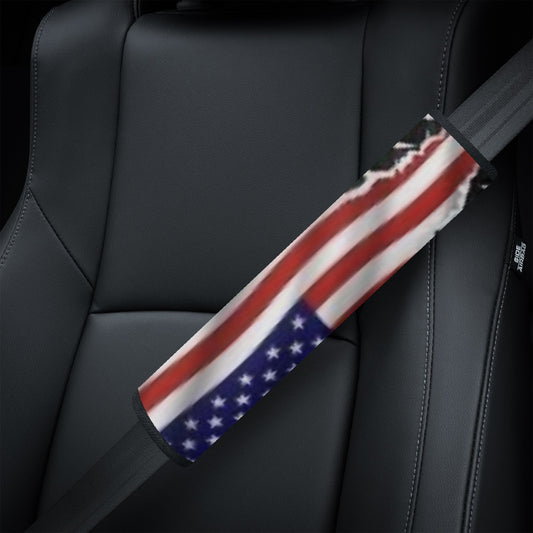 American Flag/Diamond Plate Seat Belt Covers