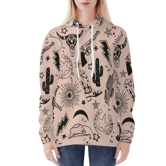 Cowgirl All Over Print Hoodie