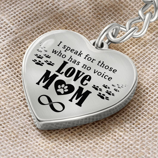 I-speak-for-those Graphic Heart Keychain