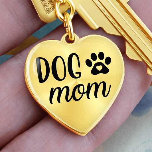 Dog mom-Graphic Heart Keychain