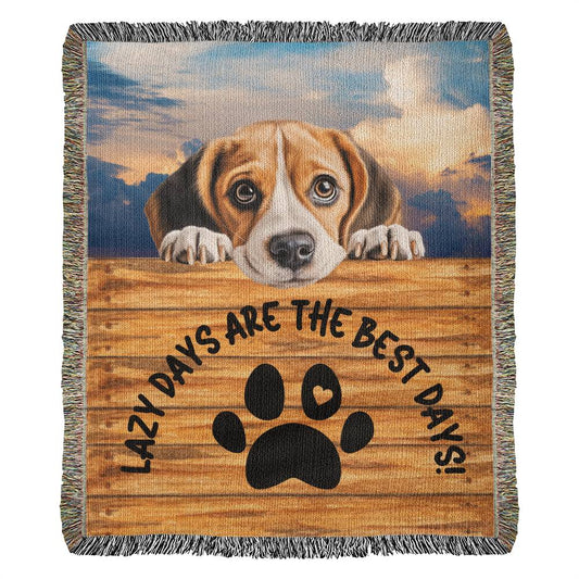 Beagle Heirloom Woven Blanket