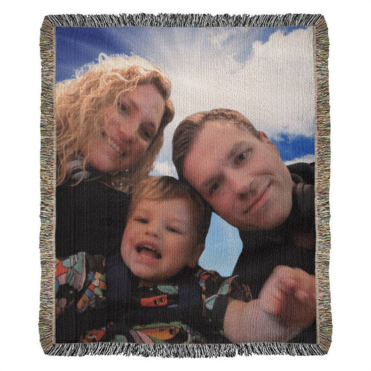 Heirloom Custom Woven Family Photo Blanket (Add your own Photo)