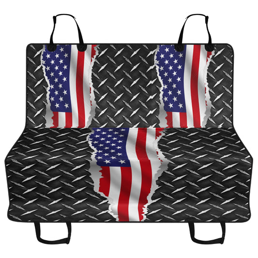 American Flag/Diamond Plate Car Pet Seat Covers