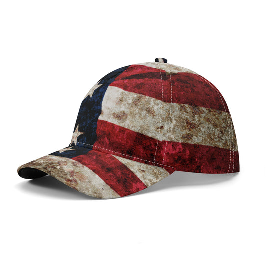 Grunge American Flag Baseball Caps