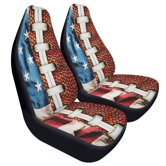 American flag/football Car Seat Covers (2 Pcs)